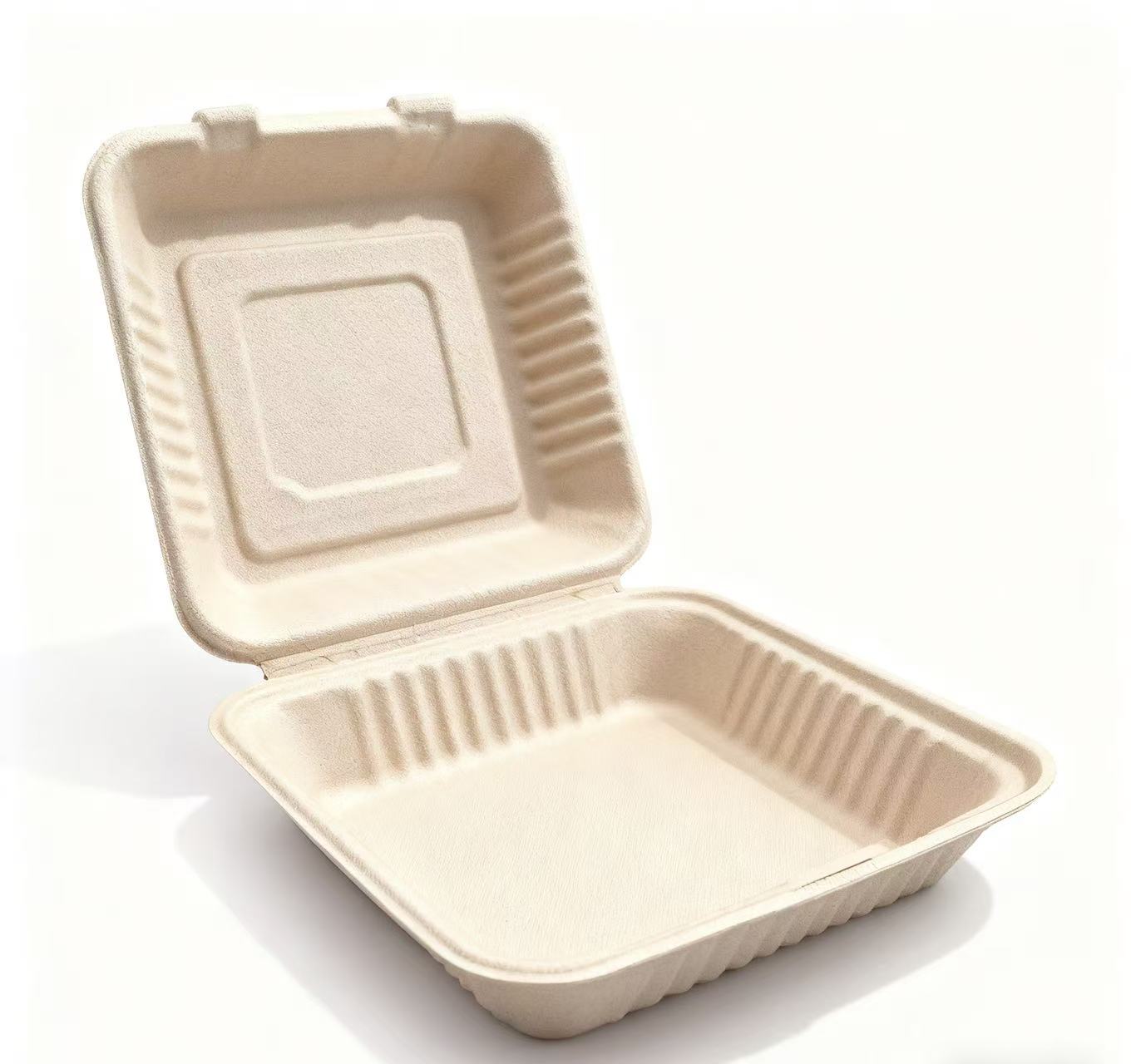 Biodegradable flip-top lunch box