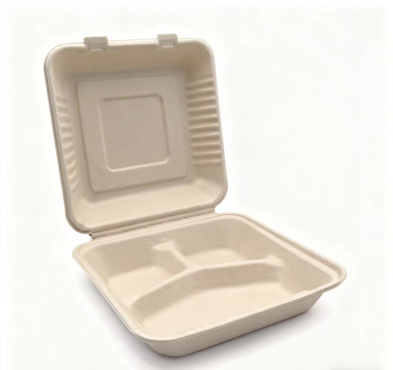 Biodegradable flip-top lunch box