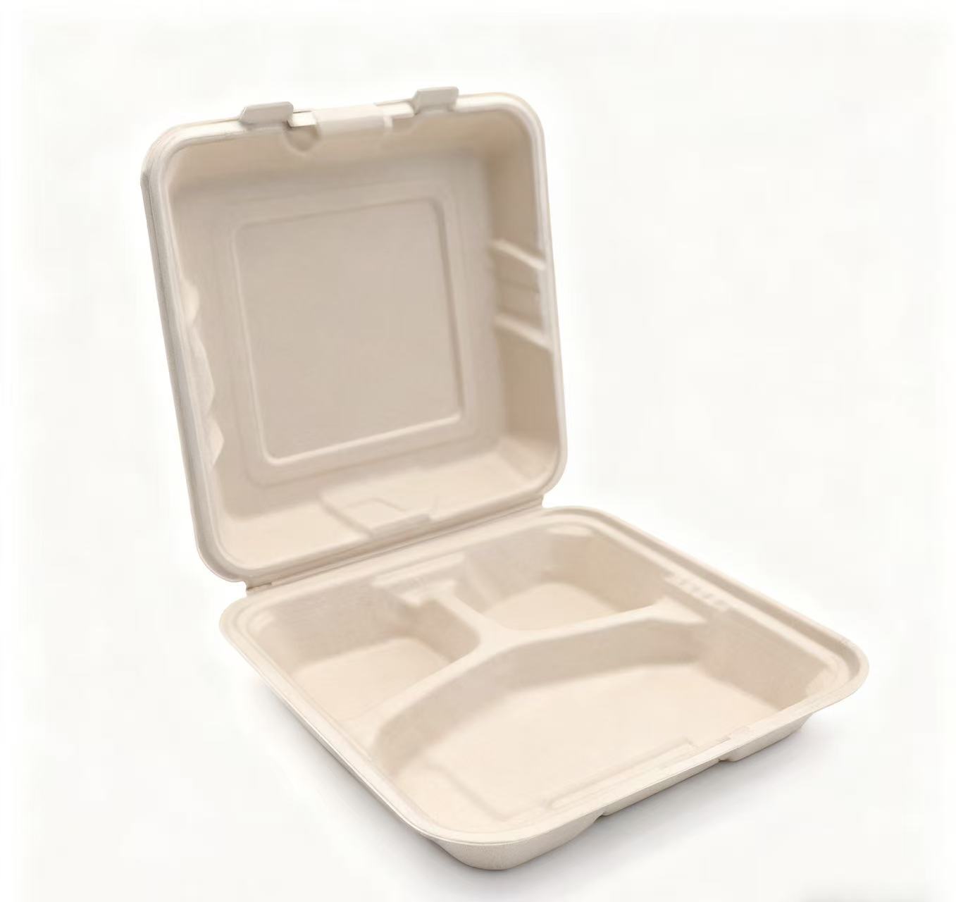 Biodegradable flip-top lunch box