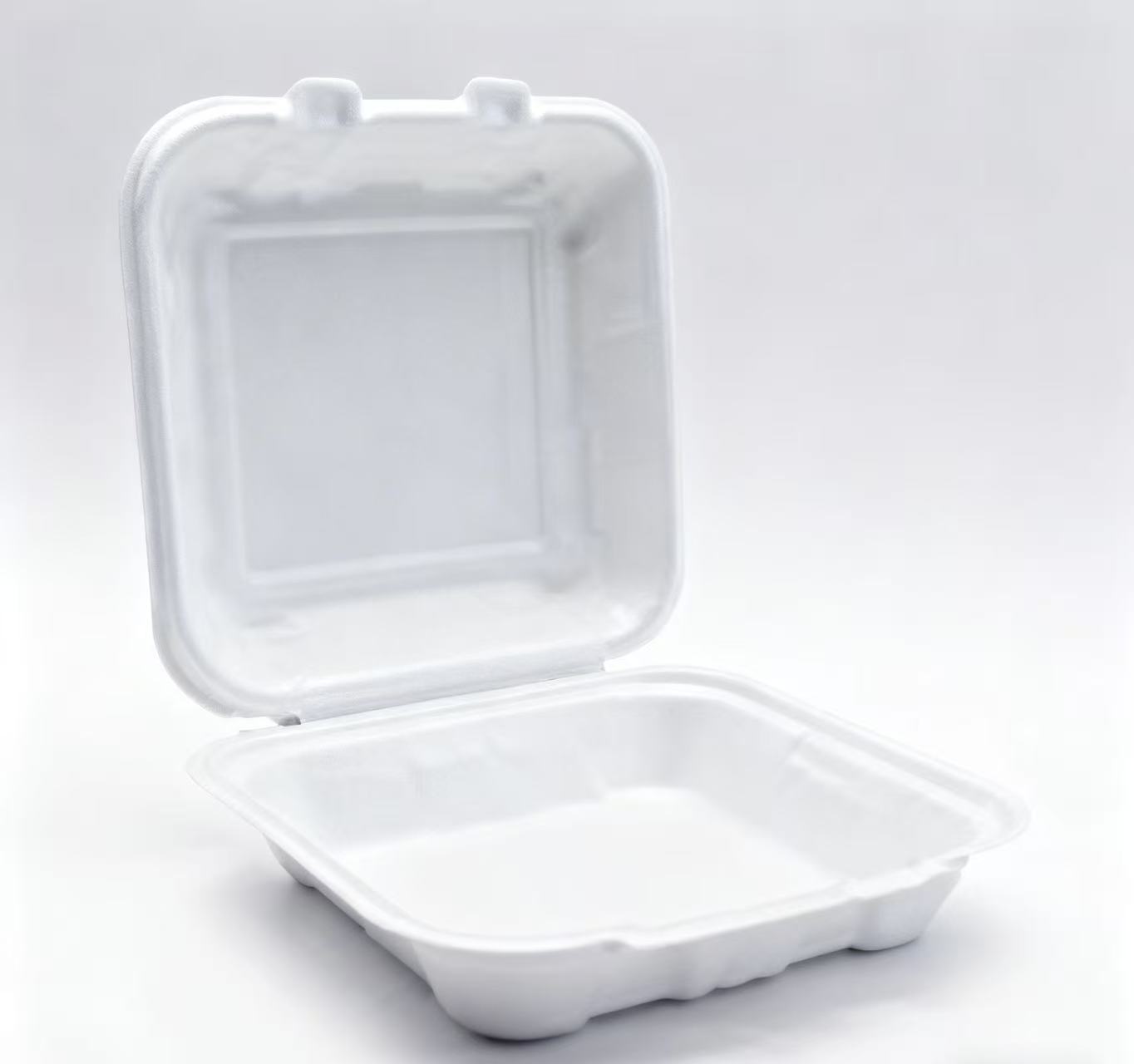 Biodegradable flip-top lunch box
