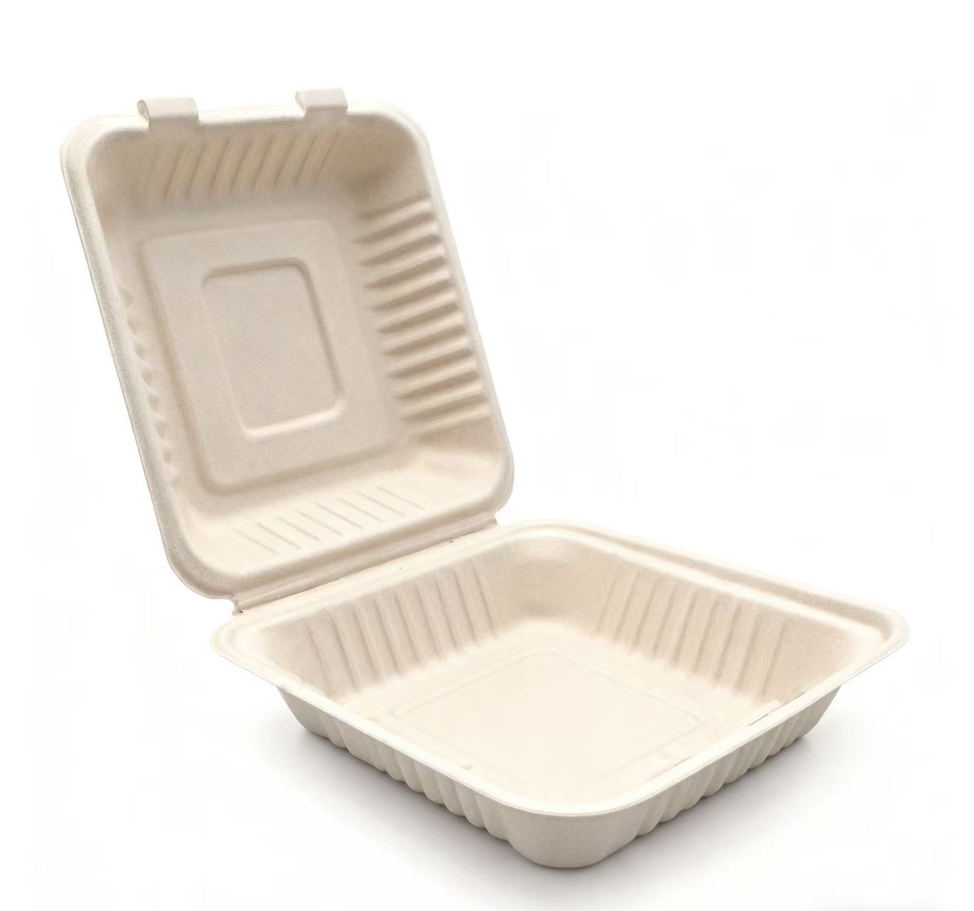 Biodegradable flip-top lunch box