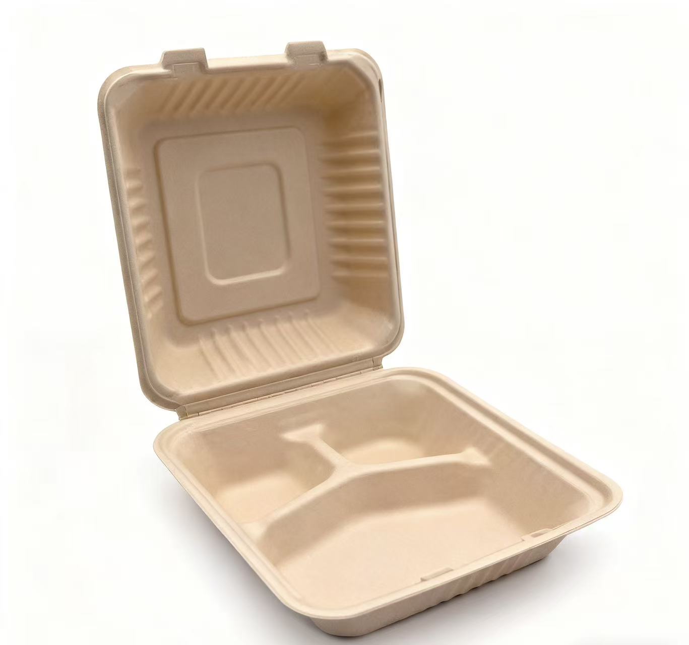 Biodegradable flip-top lunch box